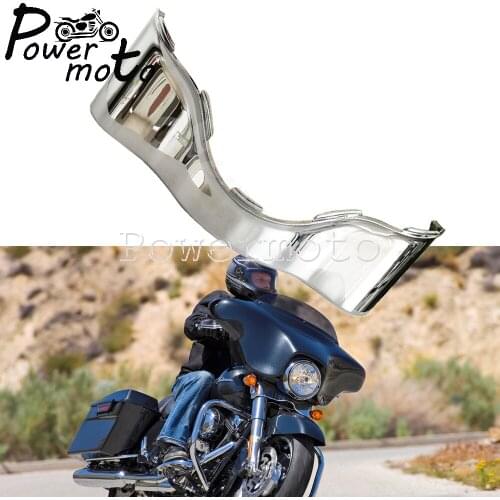 ABS Plastic Motorcycle Chrome Batwing Fairing Lower Trim Skirt Fairing For Electra Glide Street Glide FLHX FHLT FLH 2014-Later