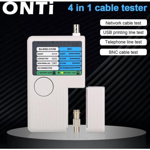 ONTi New Remote RJ11 RJ45 USB BNC LAN Network Cable Tester For UTP STP LAN Cables Tracker Detector Top Quality Tool