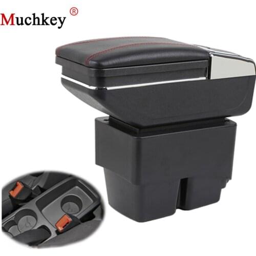 Armrest box For Ford Fiesta 3 MK7 center Storage box cup holder ashtray console armrest interior car styling products auto part