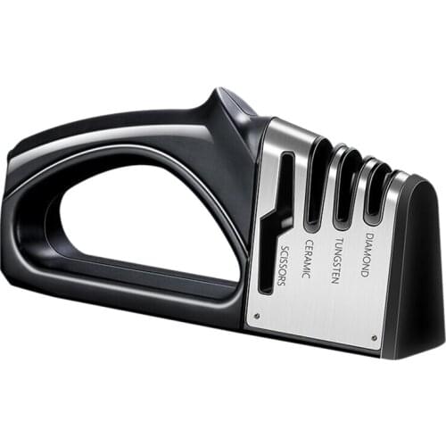 Sharpener,4 Stage Knife Sharpener,4-In-1 Knife And Scissors Sharpener With Diamond,Ceramic,Tungsten,Kitchen Tools For Kinds Of K