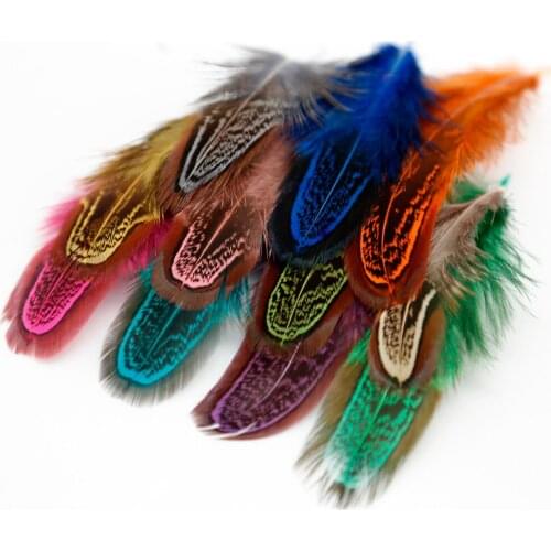 Retail 50 pcs 4-8cm(1.5-3") Multi-colour Natural Pheasant Plume Pear Feathers For Wedding Decoration DIY Clothes Accessory