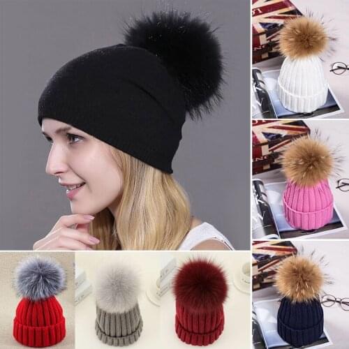 Skritts Women's Hats With Pompoms