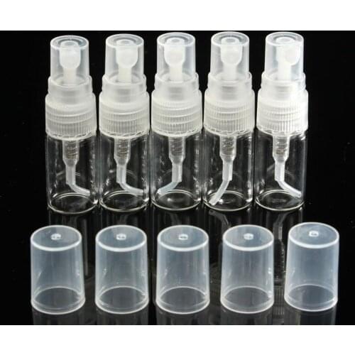2ml Mini Refilable Spray Perfume Bottle Glass Travel Empty Atomizer Bottles Cosmetic Packaging Container