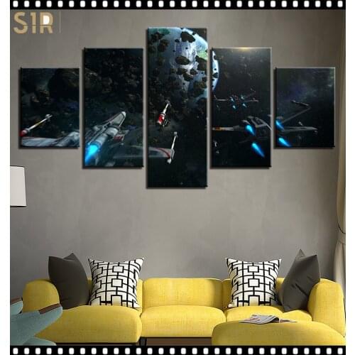 Star War Decorations for 5 Part Movie HD Poster Living Room Decoration Room Decor Anime Wall Art Star War Poster Wall Decor