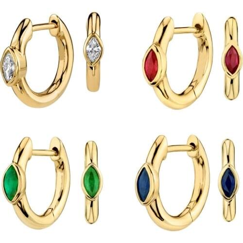 Slovecabin 925 Sterling Silver Clip On Earrings With CZ For Women Classic Huggies Hoop Earrings Femme Luxury Silver 925 Jewelry