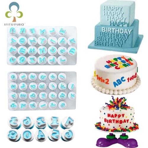 10/26/40pcs Upper&Lowercase Alphabet Cookie Cutter Capital Letters Fondant Cutter Baking Cupcake Mold Cake Decoration ZXH