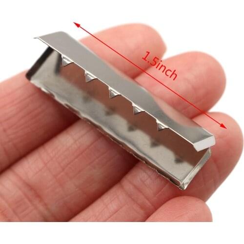 10Pcs Metal Belt Buckle End Tip For Cotton Webbing Tag Bag Key Fob Chains For DIY Metal Shoes Bags Buckles Accessory