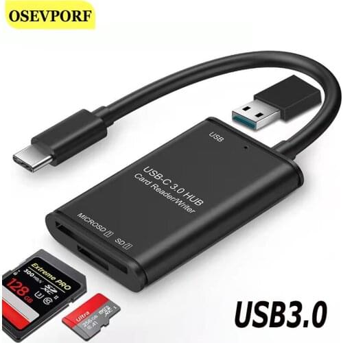 4 in1 USB C HUB USB-C to Micro SD/TF Card Reader Adapter for MacBook Samsung Galaxy S20 Huawei P40 Pro Type-c USB 3.0 PC Adapter