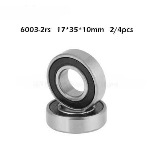 6003RS Bearing ABEC-3 (6 PCS) 17*35*10 mm Deep Groove 6003-2RS Ball Bearings 6003RZ 180103 RZ RS 6003 2RS EMQ Quality