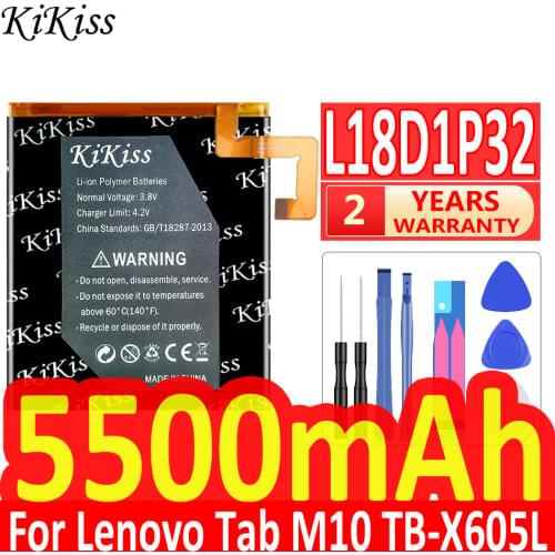5500mAh L18D1P32 Tab Replacement Battery for Lenovo Tablet Tab M10 TabM10 TB-X605L TB-X605F TB-X605M TB-X505X X505L+ Tools Kit