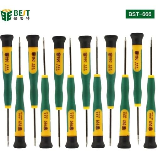 BST-666 12 In 1 Torx T2,T3,T4,T5,T6,T8,Phillips PH00,PH000,Pentalobe 5-Point 0.8,1.2,Slotted 2.0,Y2.5 Precision Screwdrivers Set