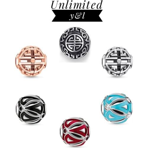 Asian Ethnic Style Long Life Karma Beads Fashion Silver Longevity DIY Making Jewelry Accessories Fit Bracelet&Necklace&Earring