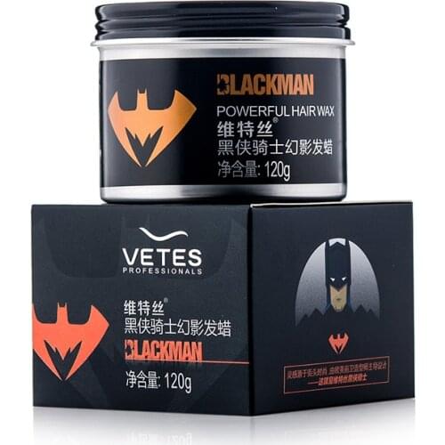 Black mask knight Matte hair wax male pomade hair mud Fluffy strong quick shaping lasting hairstyle fruit aroma #875