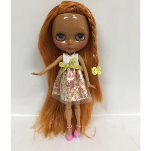 Nude Blyth Doll joint body black skin fashion doll factory doll Suitable For DIY 20170706 o