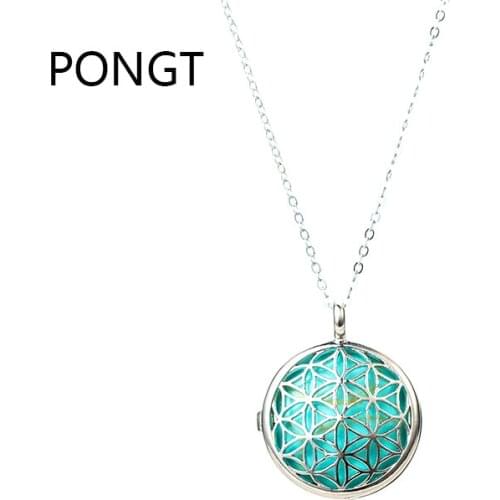 Flower of Life Pendant natural stones Necklace for Women Men reiki opal stones and crystals Sacred Geometry meditation jewelry