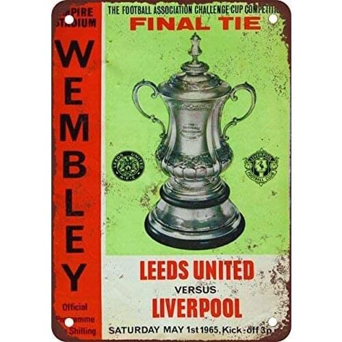 Metal Sign 1965 Leeds Vs Wembley Decoration Vintage Family Restaurant Bar Cave Outdoor Swimming Pool Vintage Tin Sign