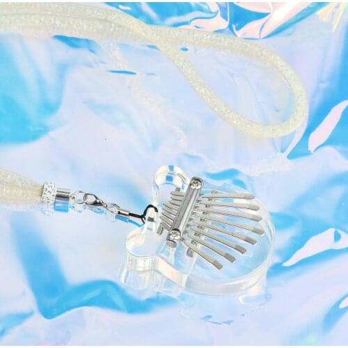 Cute Acrylic Kalimba 8 Keys Marimba Pendant Ornament Special Gift Kids Christmas Present