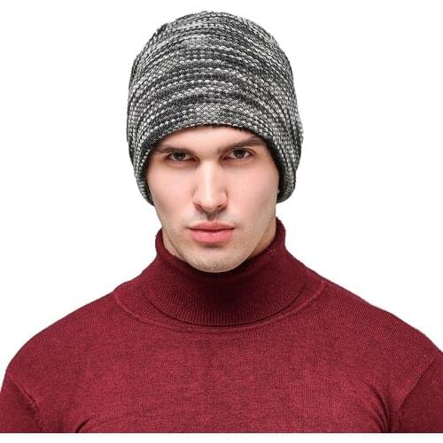 Mingjiebihuo New fashion handsome autumn and winter hot color knit hats men and women outdoor wool caps and velvet hats