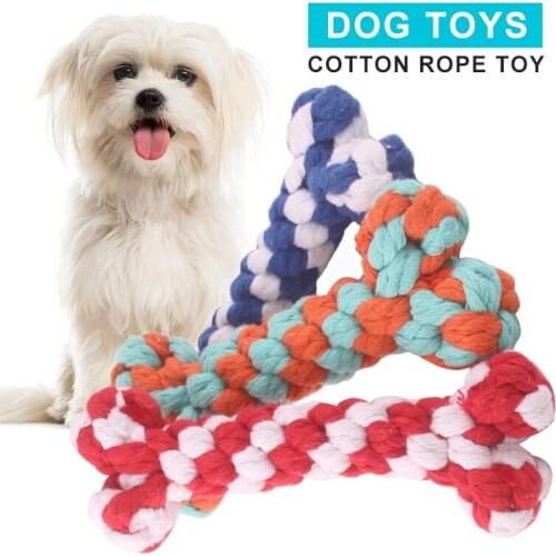 Non Toxic Dogs Bone Toys Cotton Rope Cleaning Molars Tooth Prevent Boredom Pets Chew Toy For Dogs Funny Interaction Pet Supplies