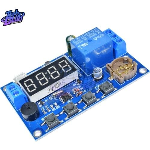 DC 5V LED Digital Real-time Relay Module Clock Control Switch Delay Timer Controller Board With Buzzer Alarm 12V 24V 48V 60V