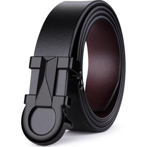 WilliamPolo mens and womens fashion alloy high-quality high-end leather casual business automatic buckle belt 18330-31p