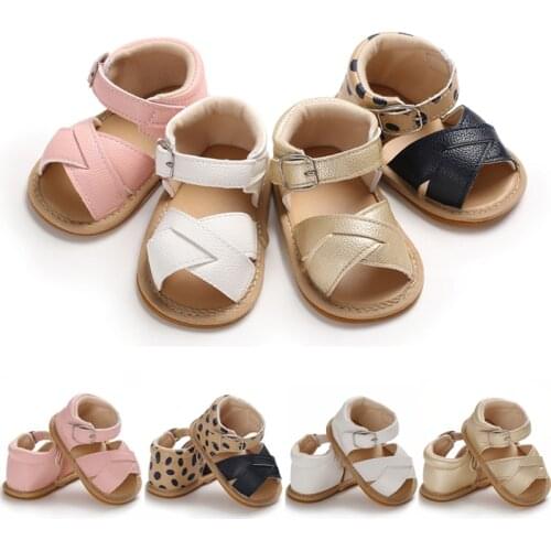 Pudcoco US Stock Fashion Newborn Infant Baby Girls 0-18M Sandals Prewalker Non-slip PU Leather Shoes