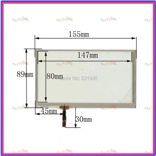 ZhiYuSun HLD-TP-1033 NEW 7 Inch Touch Screen 155*89 for industry applications 155mm*89mm for GPS GLASS