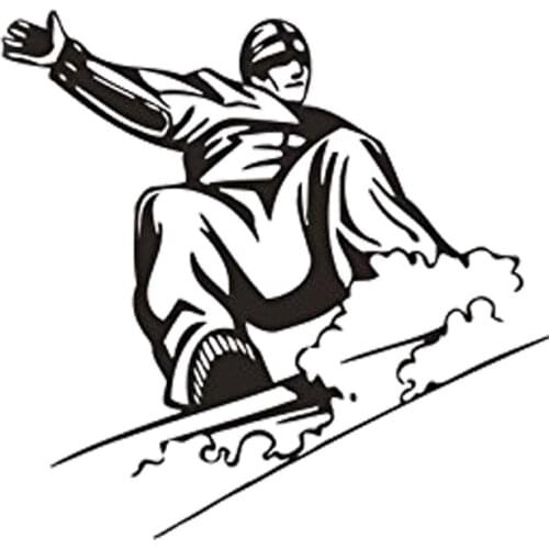 Snowboarding Personalised Wall Decal Snow Wall Art Stickers Snowboard Decal Art Wall Stickers Decor Vinyl Removable FM-179