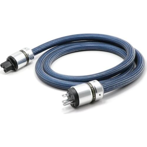 SPO-12MF 5N pure copper silver plated audio vide power cable with Rhodium plated power connector plug