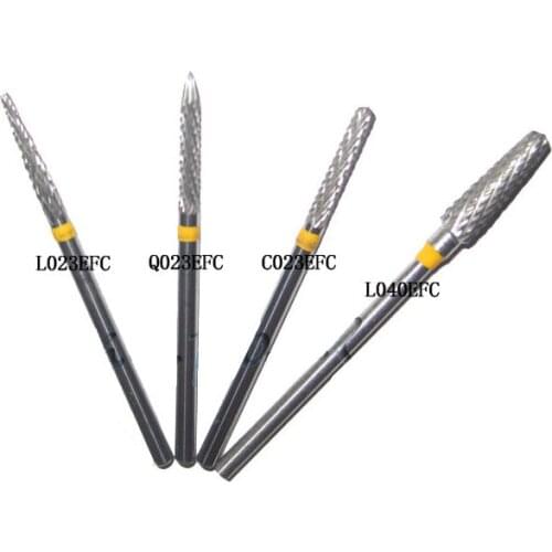 Dental Tungsten Carbide Rotary File Polishing Resin Base Metal Cross Cut Extra Fine 2.35mm Shaft