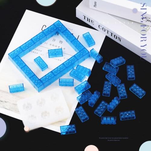 Building blocks for silicone mold making modeling combination tool Clay handmade silicone compound mold enclosure