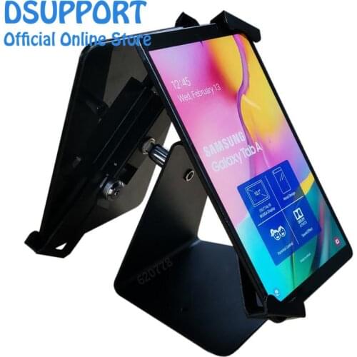 Anti theft design dual display tablet POS stand universal for 7"-13" android tablet mount bracket