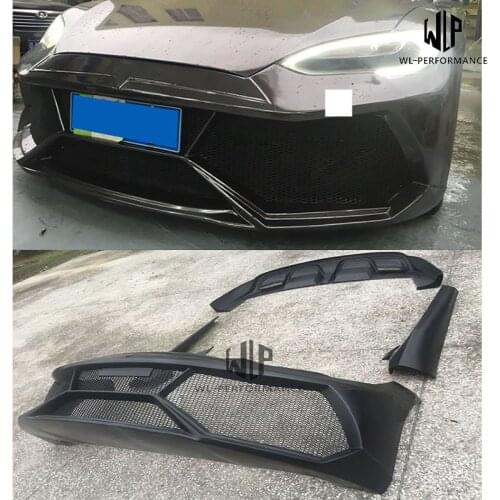 High quality FRP unpainted Car body kits Front Bumper Side Skirts Rear Bumper For Tesla MODEL S Car styling 2014 2015