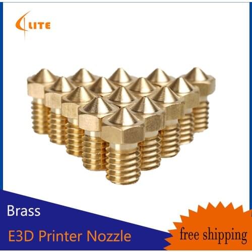 Glite E3D Extra Nozzles 3D Print Parts Extruder Brass Nozzles for V5 V6 3D Printer Accessories M6 Threaded Extruder Print Head