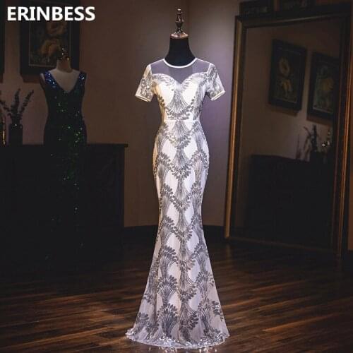 Mermaid Evening Dress Hot Sale Sequined Evening Dresses Long Dress Vestido De Festa Robe De Soiree 2019 Evening Dress Elegant