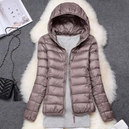 AECU Winter Women Ultralight Thin Down Jacket Long Sleeve S-6XL Plus Size Warm Coat Parka Down Jacket Female Portable Outwear