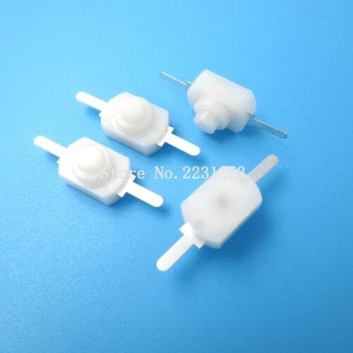 10PCS/LOT 1208YD Flashlight Torch Latching Action Push Button Switch 15A White Mini Switches
