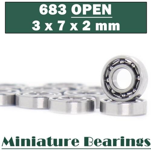 683 Ball Bearing 3*7*2 mm 10PCS ABEC-1 Non Standard Deep Groove Open Bearings S683K 618/3 1000083 L-730