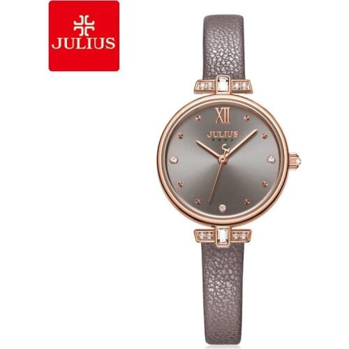 Julius JA-1204 Womens Innovate Quartz Wrist Watch Leather Strap Simply Slim New Ladies Dress Whatch Eco-Friendly Dropshipping