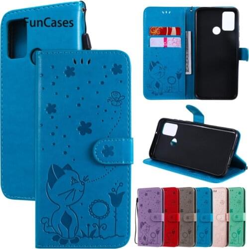 Cute Holder Cases For Huawei Honor 9A phone Accessories Case PU Leather Book Phone Pouch Huawei Honor 9A Fundas Mirror Cover