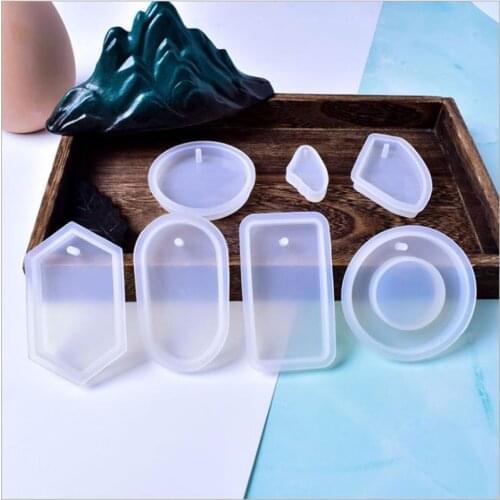 Fashion Irregular Resin Mold Handmade DIY Crystal Round Circle Epoxy Silicone Mold For Pendant Necklace Accessories