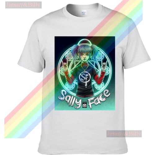 Sally Face 2021 Fashion Posters Logo Men Women Summer 100% Cotton Black Tees Male Newest Top Popular Normal Tee Shirts Unisex
