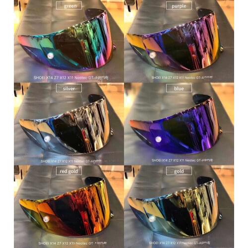 Motorcycle helmet anti fog Anti-UV PC visor Lens Model for SHOEI X14 full face helmet visor mirror Lens