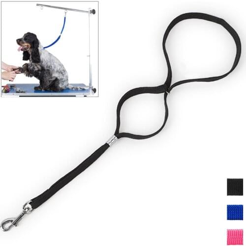 Nylon Dog Grooming Hang Leash Durable Pet Cat Noose Loop Clip Rope Adjustable Dogs Grooming Table Arm Bath Restraint Rope