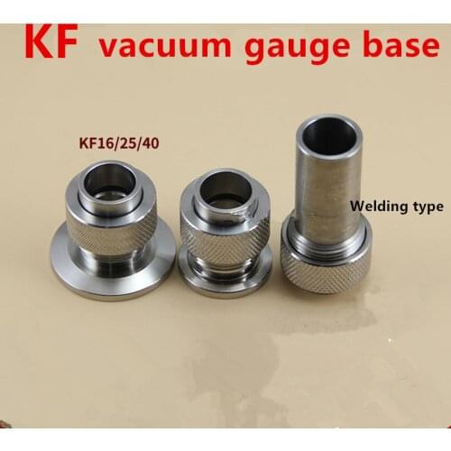 Vacuum gauge base KF16 KF25 KF40 vacuum gauge pipe joint 304 stainless steel 15.5 gauge quick installation