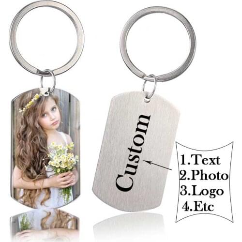 Personalized Photo Keychain Custom Name KeyChain Baby Girl Picture Pendant for Women Valentines Day Birthday Jewelry Gift