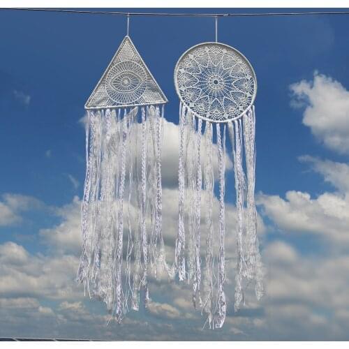Hand-woven Tapestry Dreamcatcher Background Wall Decor With Tassel Living Room Dorm Ornaments Simple Fashion Nordic Handicraft
