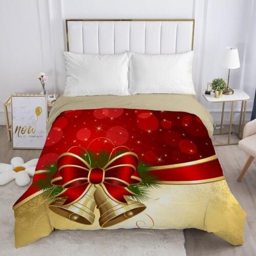 Christmas santa claus Duvet cover Quilt/Blanket/Comfortable Case 140x200 240x220 Queen King Single Bedding for Home small bell