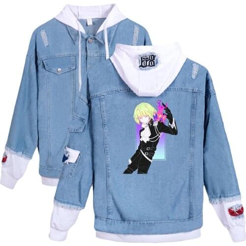 PROMARE Galo Thymos Lio Fotia print autumn and winter Holiday Preppy Style Men/Women Street clothes Denim Kawaii Hooded fleece