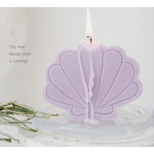 Geometric Scallop Candle Silicone Mold Aromatic Gypsum Candle Making Handmade Soap Resin mold Gift Craft Supplie Home Decoration